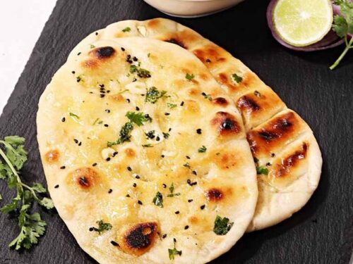 naan bread served in plate