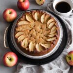 apple cake recipe serve in a plate