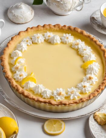 Lemon Pie recipe... served in a plate.