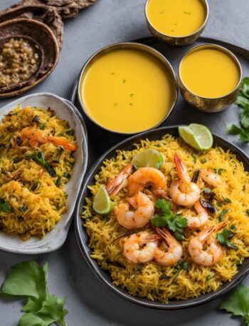 Prawn Biryani Recipe - Seafood lover’s delight. 