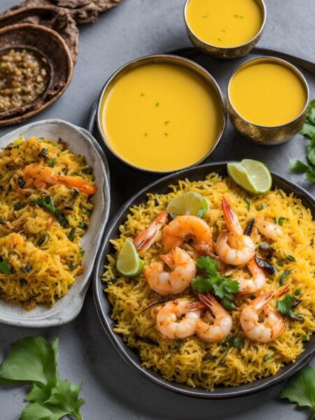 Prawn Biryani Recipe - Seafood lover’s delight. 