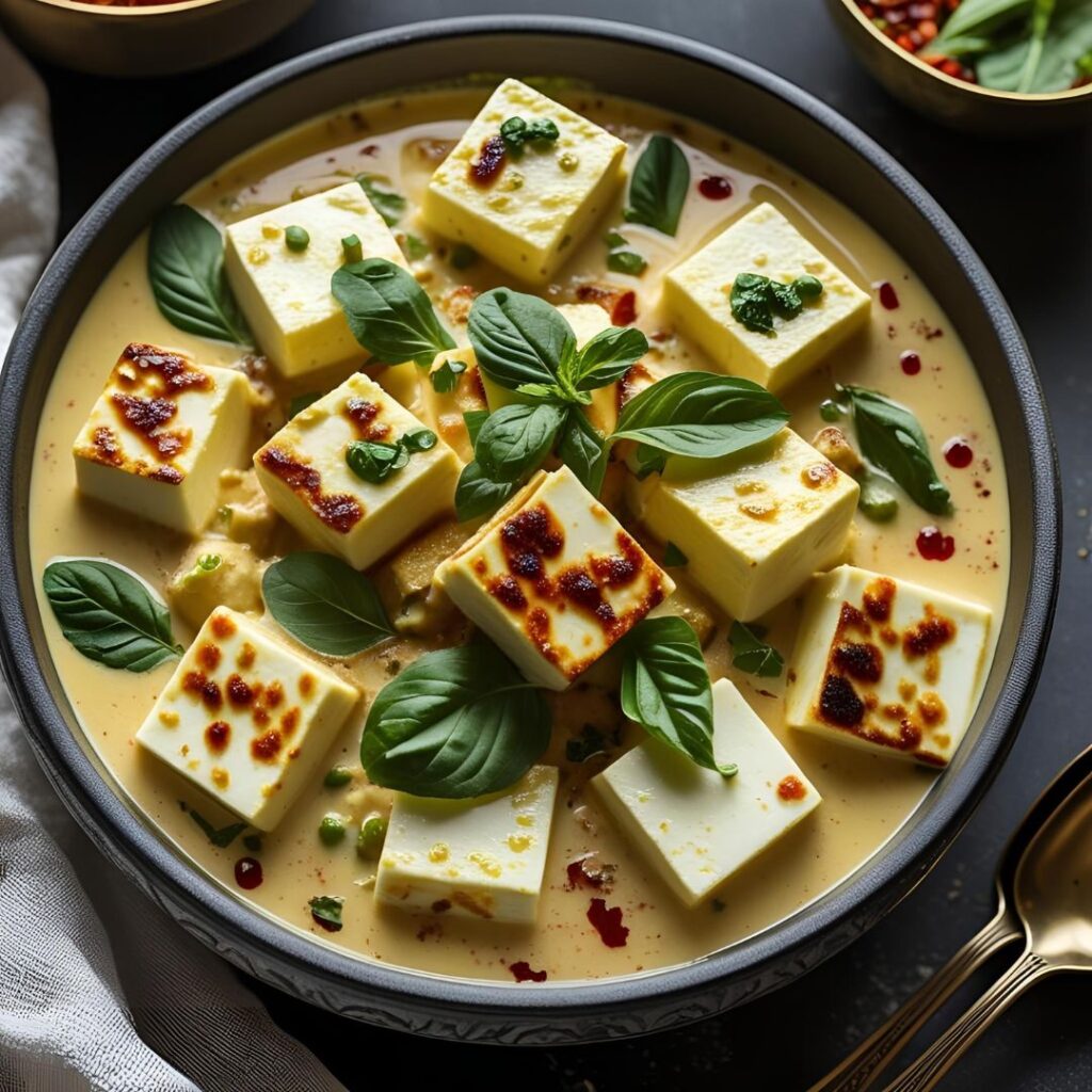 malai paneer served in a bowl